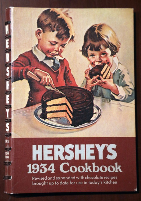 Hershey's 1934 Cookbook (1971) Spiral Bound Hershey Park Chocolate Recipes