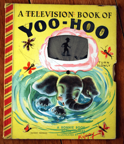 A Television Book of YOO-HOO 1949 Vintage Bonnie Book Moveable Dial KIPPY