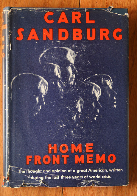 HOME FRONT MEMO by Carl Sandburg 1943 FIRST EDITION HC/DJ Americana