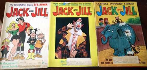 JACK AND JILL Vintage Magazine Lot 1973 April, May, August/September CHILDREN'S
