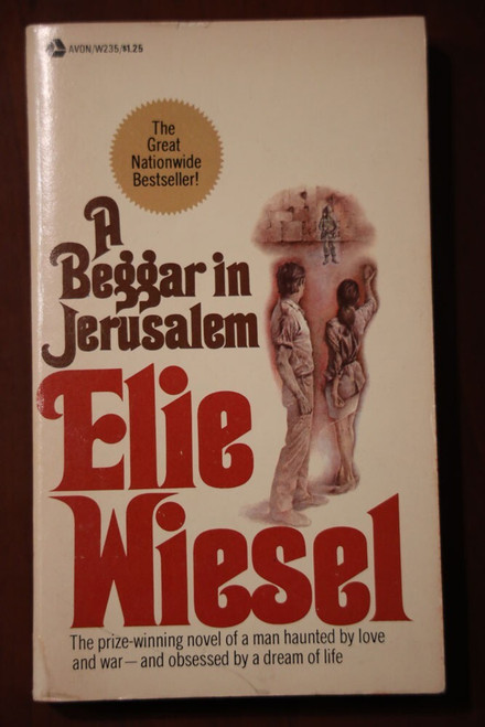 A Beggar in Jerusalem by Elie Wiesel 1971 Vintage Avon Paperback 1st Printing