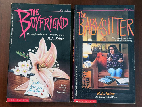 R.L. Stine Paperback Book Lot THE BABY-SITTER & THE BOYFRIEND Point 1989 & 1990