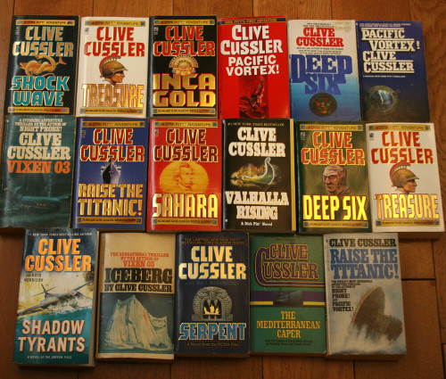 CLIVE CUSSLER 17 Paperbacks Book Lot - Deep Six, Vixen 03, Mediterranean Caper