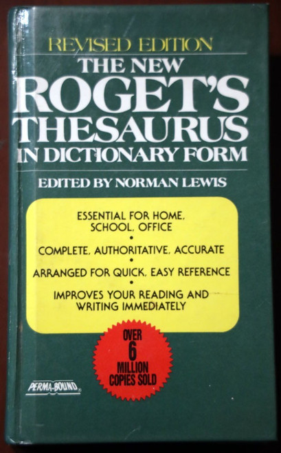The New ROGET'S THESAURUS by Norman Lewis PERMA-BOUND Hardcover 1976 Vintage
