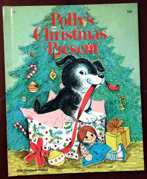 Polly's Christmas Present by Irma Wilde 1976 Vintage Wonder Books #819 VG+ PUPPY
