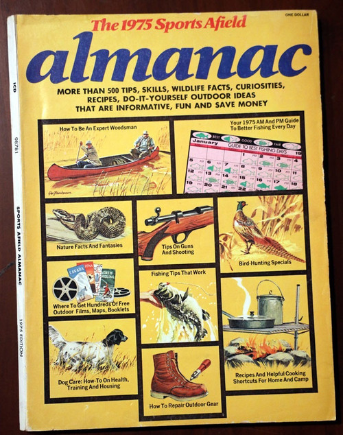 1975 Sports Afield ALMANAC - Wildlife/Outdoor/Hunting - Ted Kesting Hearst Corp.