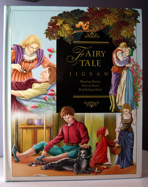 FAIRY TALE Jigsaw Puzzle Book Sleeping Beauty Red Riding Hood Puss in Boots 2004