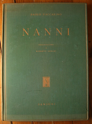 NANNI by Paolo Vaccarino 1950 SANSONI Roberto Longhi Illustrated ART Italy