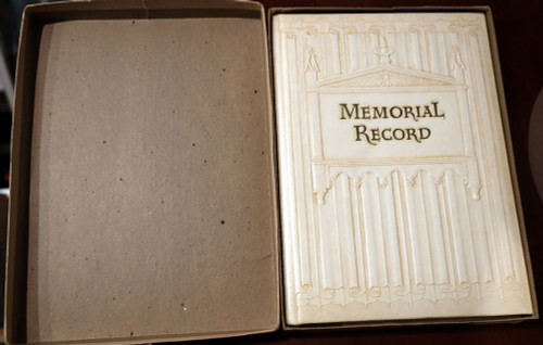 MEMORIAL RECORD Funeral Book Original Box 1952 MILLER Fleetwood/Philadelphia PA