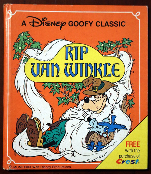 RIP VAN WINKLE A Walt Disney Goofy Classic CREST Toothpaste Promo Book 1979 RARE