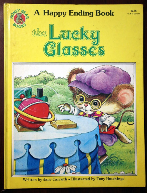 LUCKY GLASSES by Jane Carruth & Tony Hutchings Happy Ending Honey Bear Book 1983