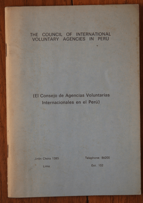 Council of International Voluntary Agencies in Peru - Directory 1960s-1970s ICVA