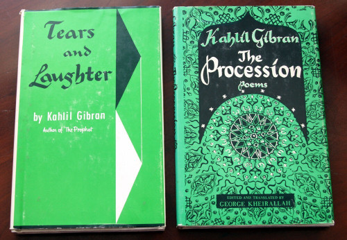 Tears and Laughter 1949 + The Procession: Poems 1958 by Kahlil Gibran HC/DJ