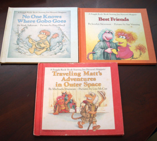 Lot of 3 Fraggle Rock Vintage Hardcover Weekly Reader Books Jim Henson Muppets