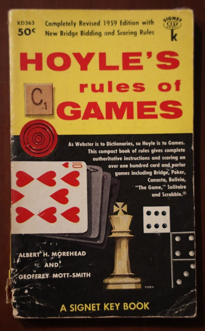Hoyle's Rules of Games by Morehead/Mott-Smith 1960 Vintage Paperback 15th Ed.