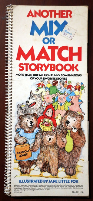 Another MIX OR MATCH Storybook 1975 Vintage Spiral-Bound Random House Children's