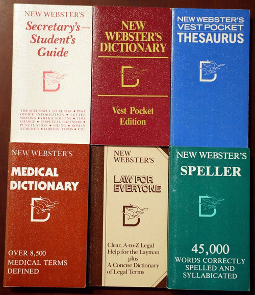 New Webster's Desk Reference Library 6-Volume Vintage Boxed Set of Books 1978-81