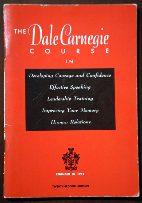 The Dale Carnegie Course in Effective Speaking/Leadership/HR 1960 Book 22nd Ed.