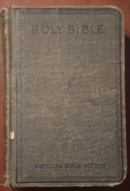 WWI-Era HOLY BIBLE 1917 American Bible Society Hardcover 4" x 6" Antique/Vintage