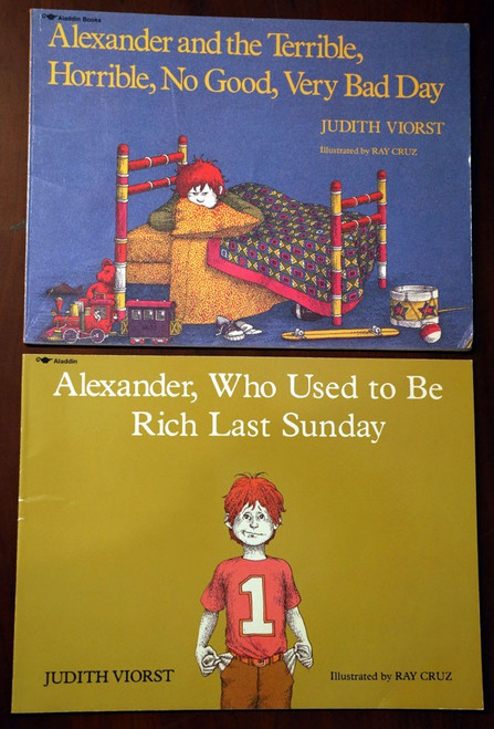 ALEXANDER Series Book Lot by Judith Viorst & Ray Cruz - Aladdin Paperbacks 1980s