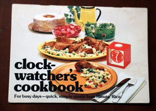 Clock-Watcher's Cookbook 1973 MINUTE RICE Vintage General Foods Recipe Book