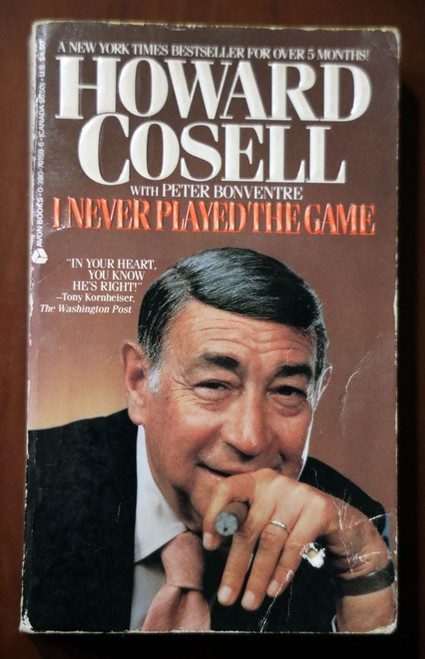 I Never Played the Game by Howard Cosell 1986 Vintage Paperback 1st Avon Print