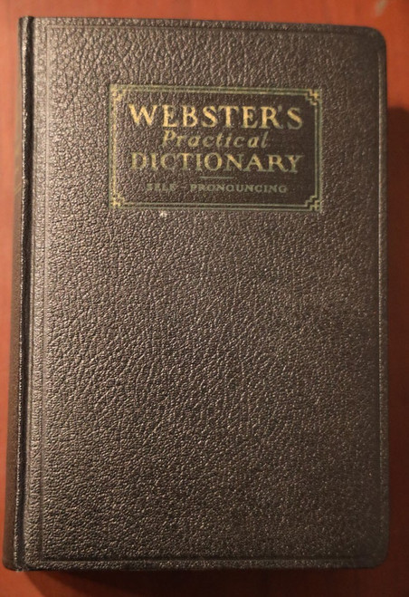 Webster's Practical Dictionary 1934 Vintage Illustrated Stephens/Catrevas 1935