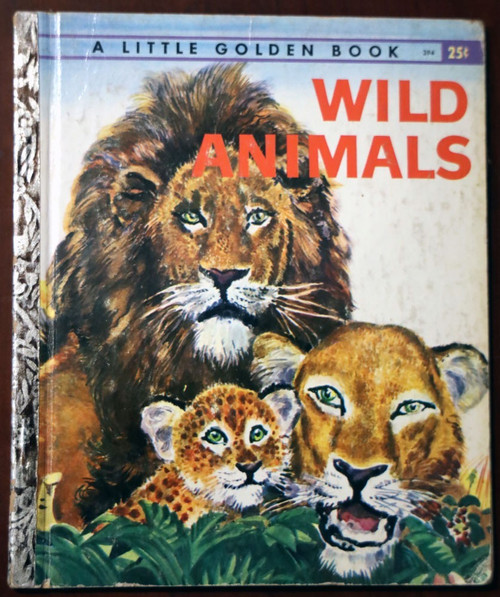 WILD ANIMALS 1960 Vintage Little Golden Book #394 Feodor Rojankovsky "A" Edition