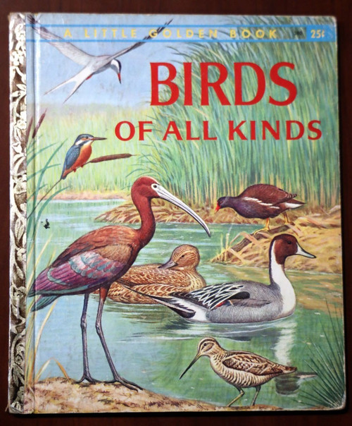 BIRDS OF ALL KINDS Vintage 1959 Little Golden Book #380 "A" Ed. Walter Ferguson