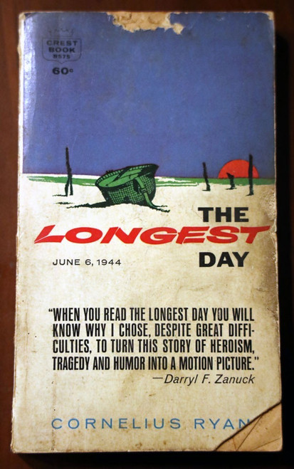 The Longest Day by Cornelius Ryan 1959 Vintage Fawcett Crest Paperback R575 WWII