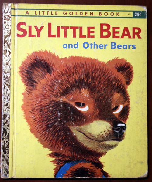 SLY LITTLE BEAR Kathryn Jackson 1960 Vintage Little Golden Book #411 "A" Edition