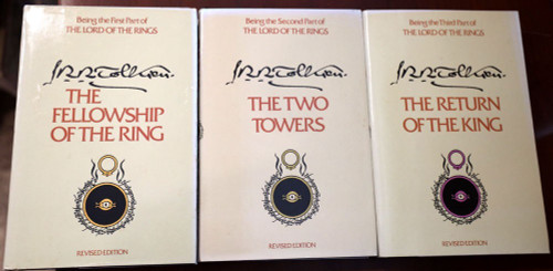 The Lord of the Rings J.R.R. TOLKIEN 3-Volume Trilogy Book Set HC/DJ Revised Ed.