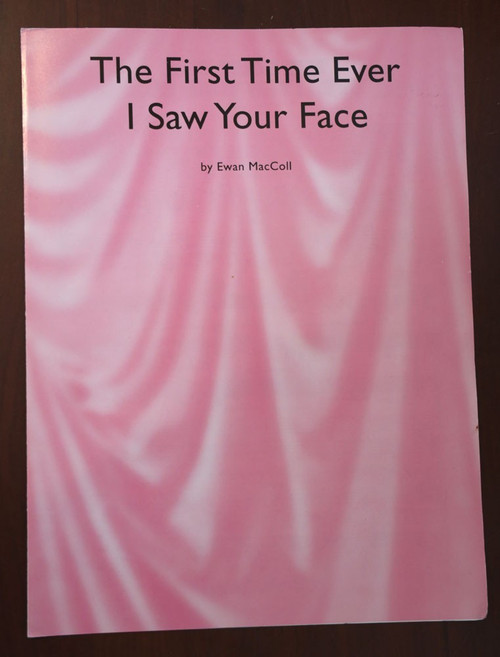 The First Time Ever I Saw Your Face by Ewan MacColl 1972 Vintage Sheet Music
