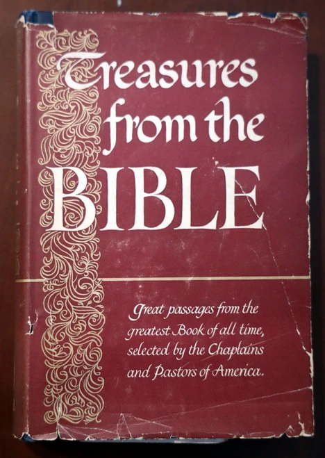 Treasures from the Bible 1944 Vintage Book HC/DJ Chaplains/Pastors of America