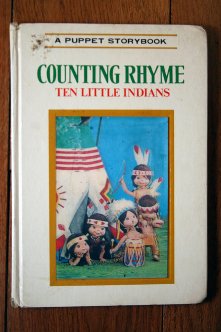 COUNTING RHYME: Ten Little Indians A Puppet Storybook 1968 Izawa & Hijikawa 3-D