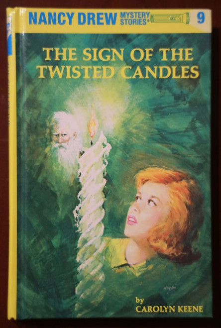 Sign of the Twisted Candles by Carolyn Keene #9 (1996) Glossy Yellow Nancy Drew