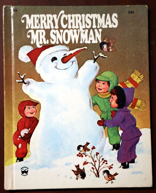 Merry Christmas Mr. Snowman by Irma Wilde 1976 Vintage Wonder Books #818
