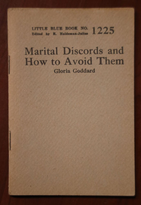 Marital Discords & How to Avoid Them LITTLE BLUE BOOK # 1225 Gloria Goddard 1927