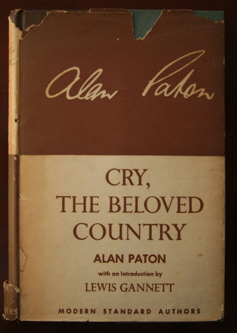 CRY, THE BELOVED COUNTRY by Alan Paton 1948 Scribner's Modern Standard Authors