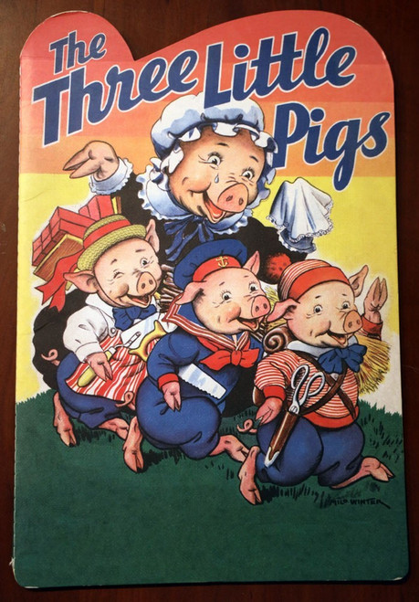 The Three Little Pigs Illustrated by Milo Winter Die-Cut Children's Book 2008