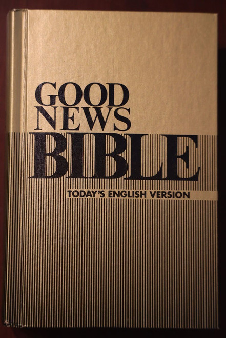 GOOD NEWS BIBLE Today's English Version - 1990 Gold Hardcover ABS Vintage Book