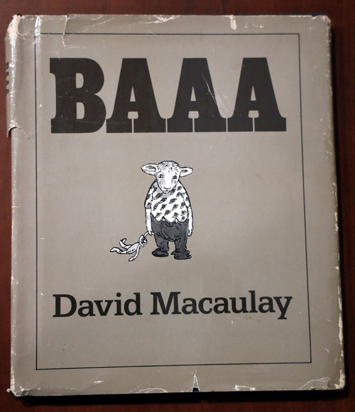 BAAA by David Macaulay 1985 HC/DJ SHEEP/OVERPOPULATION/GREED/CIVILIZATION Rare