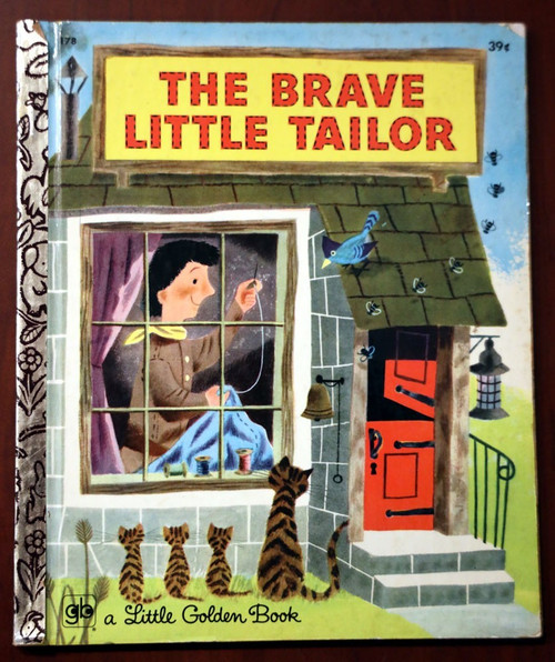 The Brave Little Tailor 1972 Vintage Little Golden Book #178 J.P. Miller Pics