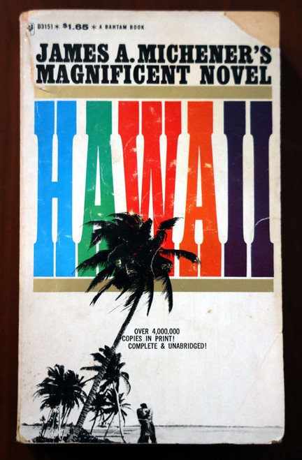 HAWAII by James Michener 1968 Vintage Bantam Books Paperback D3151 11th Printing