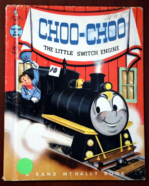 CHOO-CHOO Little Switch Engine 1954 Rand McNally Tip-Top Elf Book #8621 VINTAGE