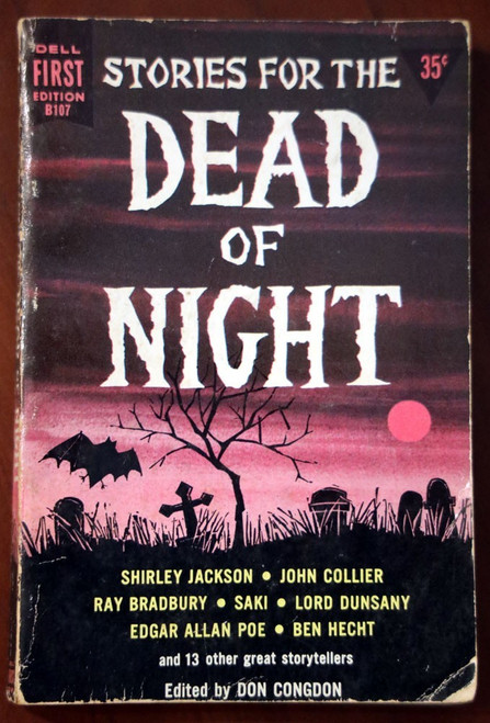 Stories for the DEAD OF NIGHT 1957 Vintage DELL Paperback B107 Edgar Allan Poe +