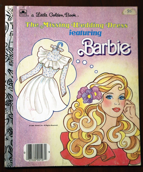 The Missing Wedding Dress feat. BARBIE Vintage Little Golden Book 1986 MATTEL