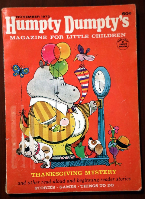 HUMPTY DUMPTY'S Magazine for Little Children November 1972 Thanksgiving Mystery