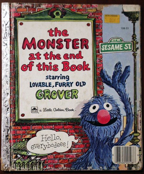 The Monster at the End of This Book Little Golden Book 1971 GROVER Sesame Street