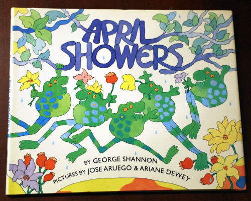 APRIL SHOWERS by George Shannon / Jose Aruego & Ariane Dewey SIGNED 1995 1st Ed.